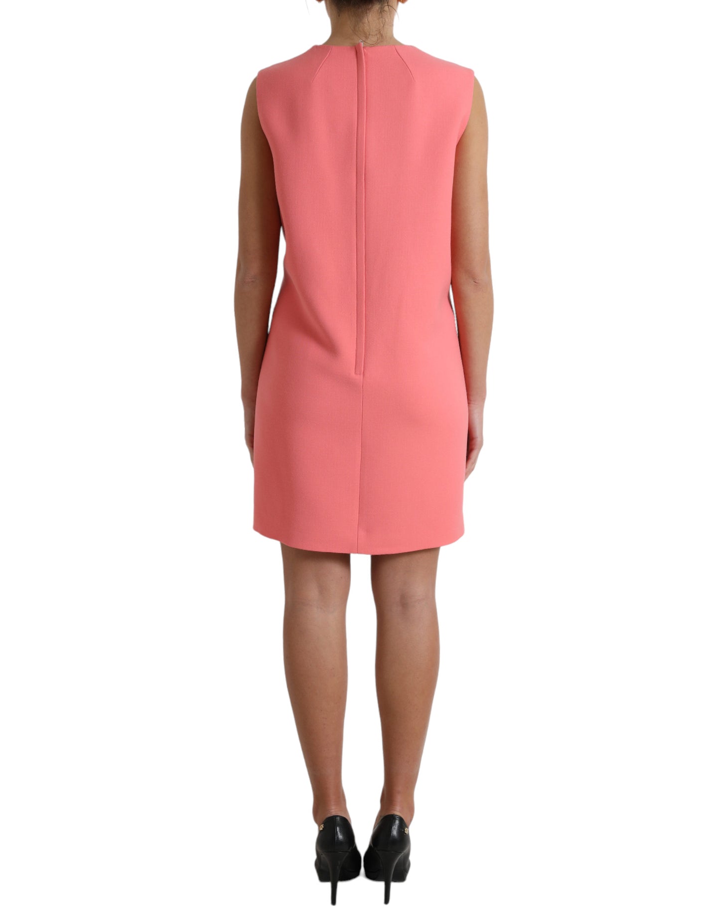 - Chic Pink Sleeveless Shift Mini Dress