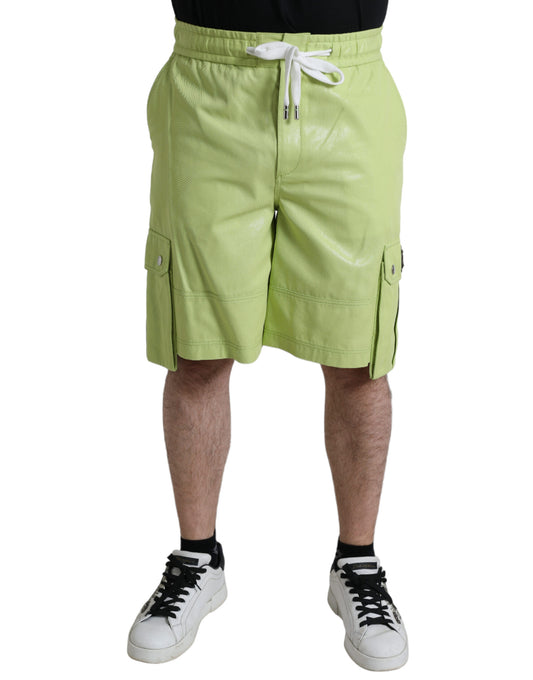 - Chic Light Green Cotton Bermuda Shorts