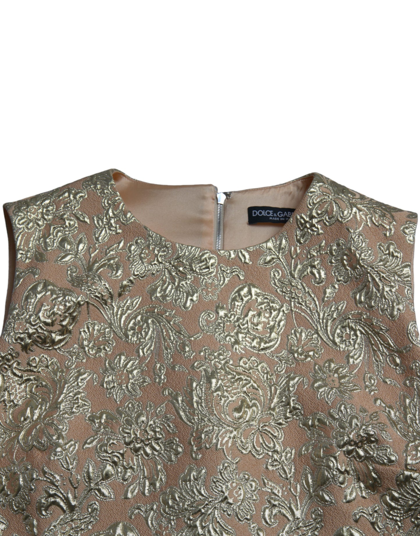 - Elegant Mini Lurex Jacquard Dress