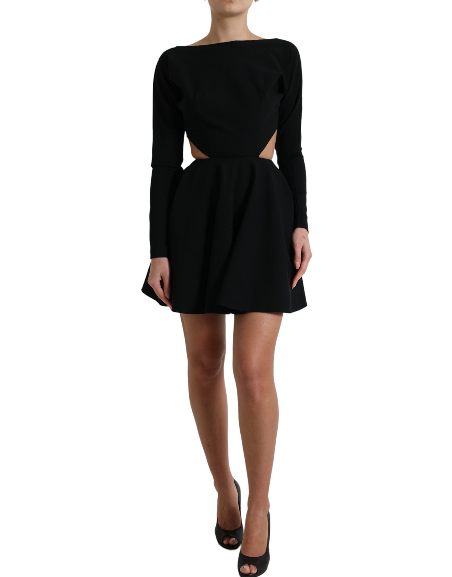 - Elegant Cut Out A-Line Mini Dress