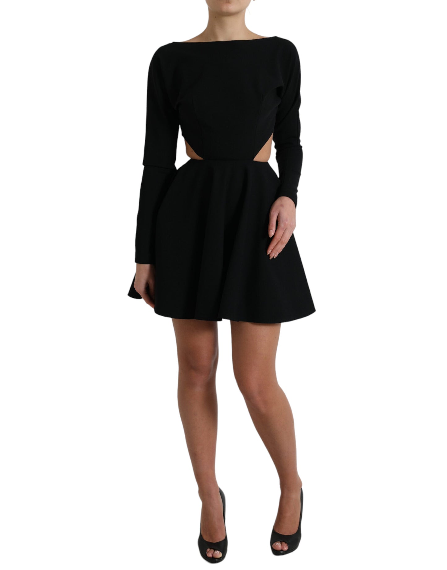 - Elegant Cut Out A-Line Mini Dress