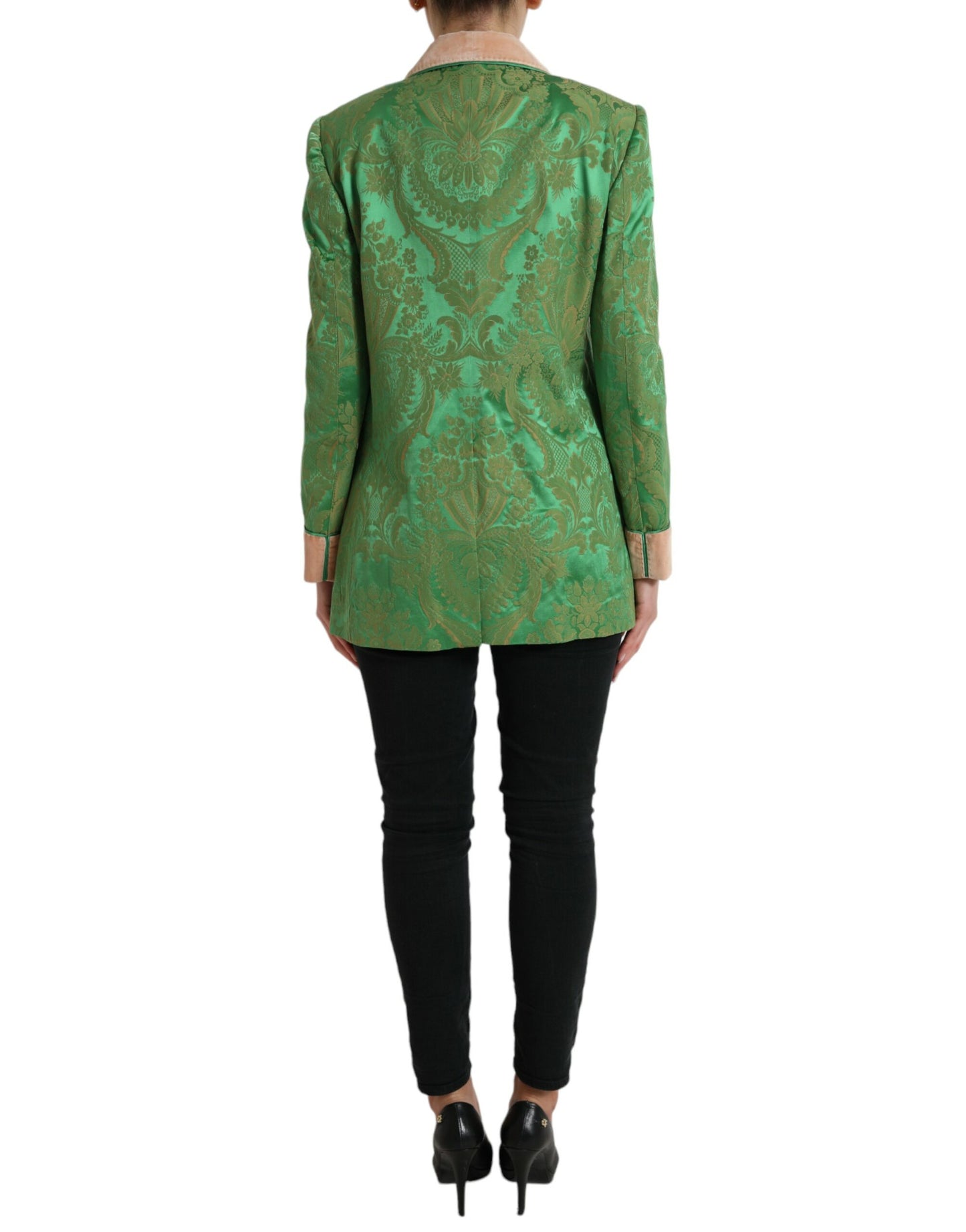 - Floral Elegance Double Breasted Blazer