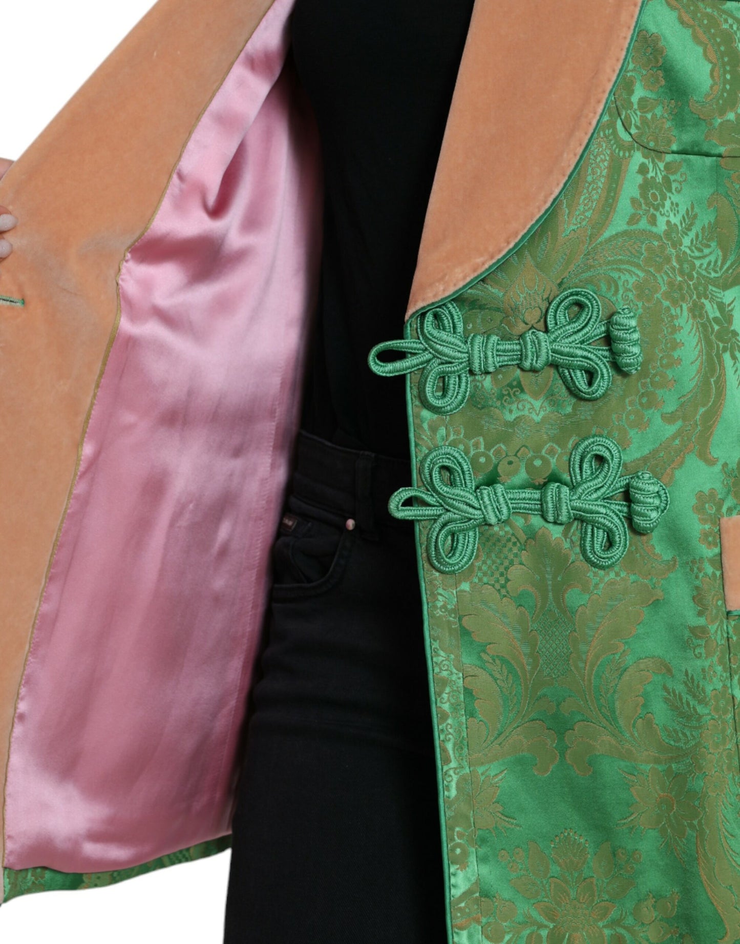 - Floral Elegance Double Breasted Blazer