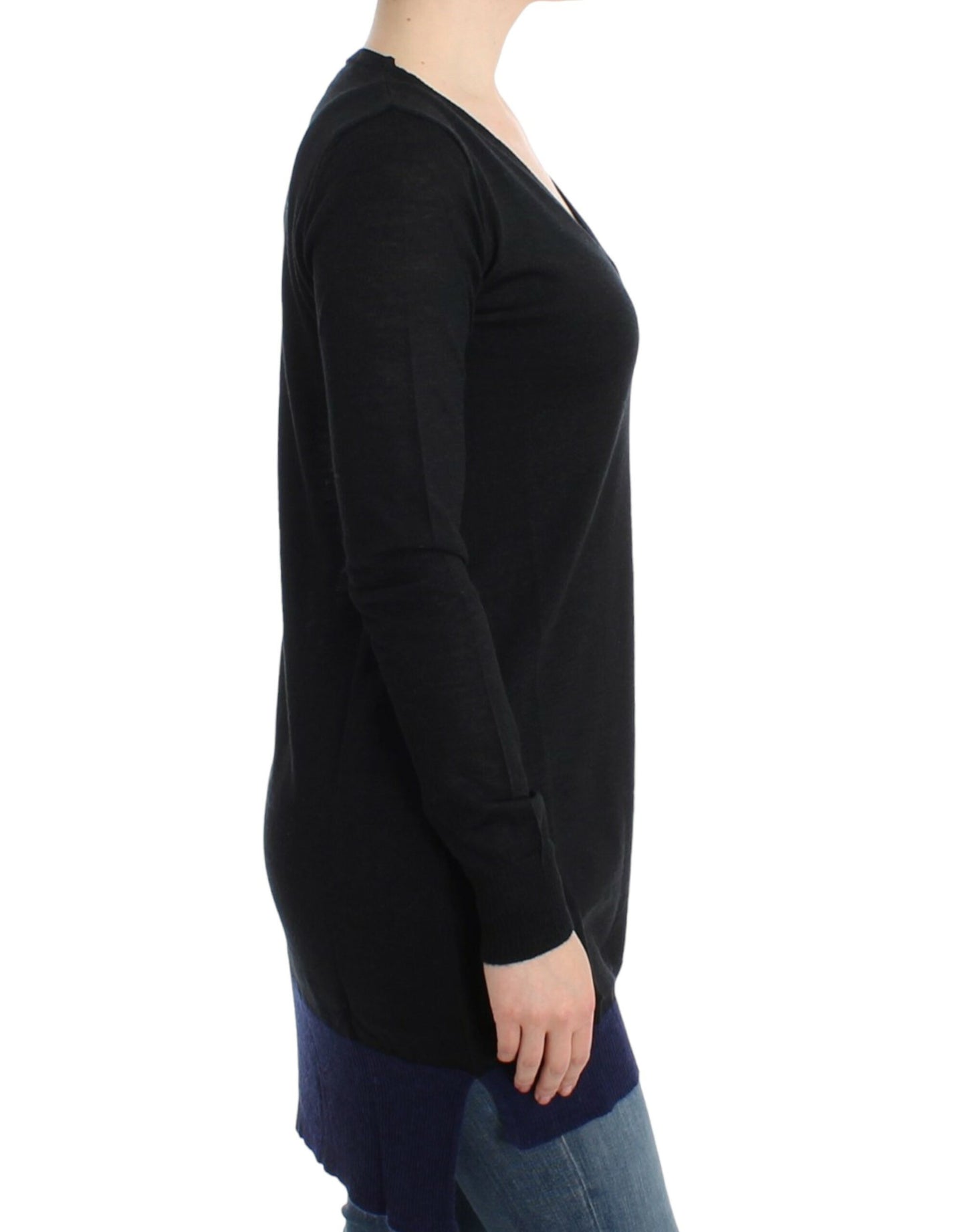 - Elegant V-Neck Lightweight Sweater