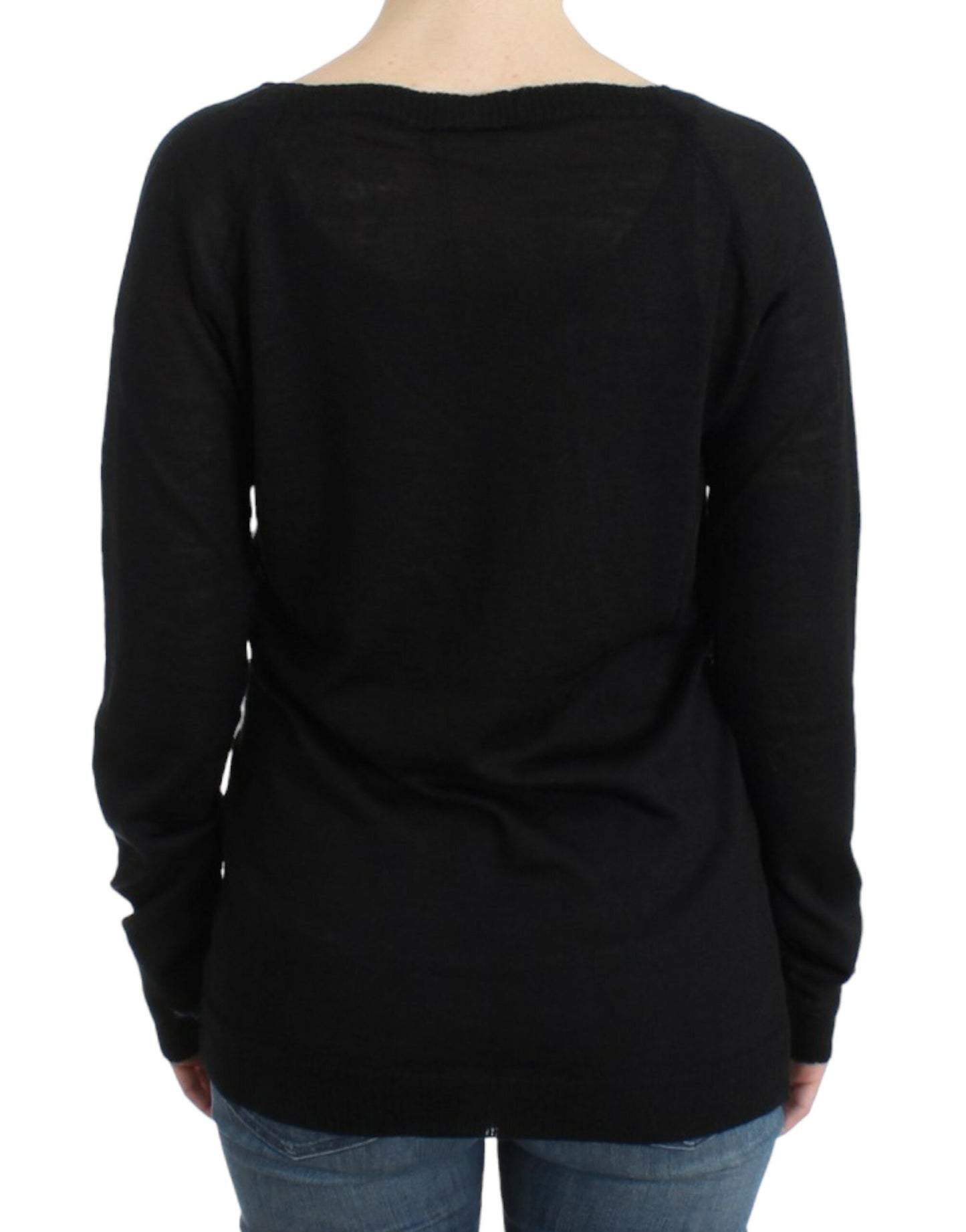 - Striped V-Neck Luxury Sweater