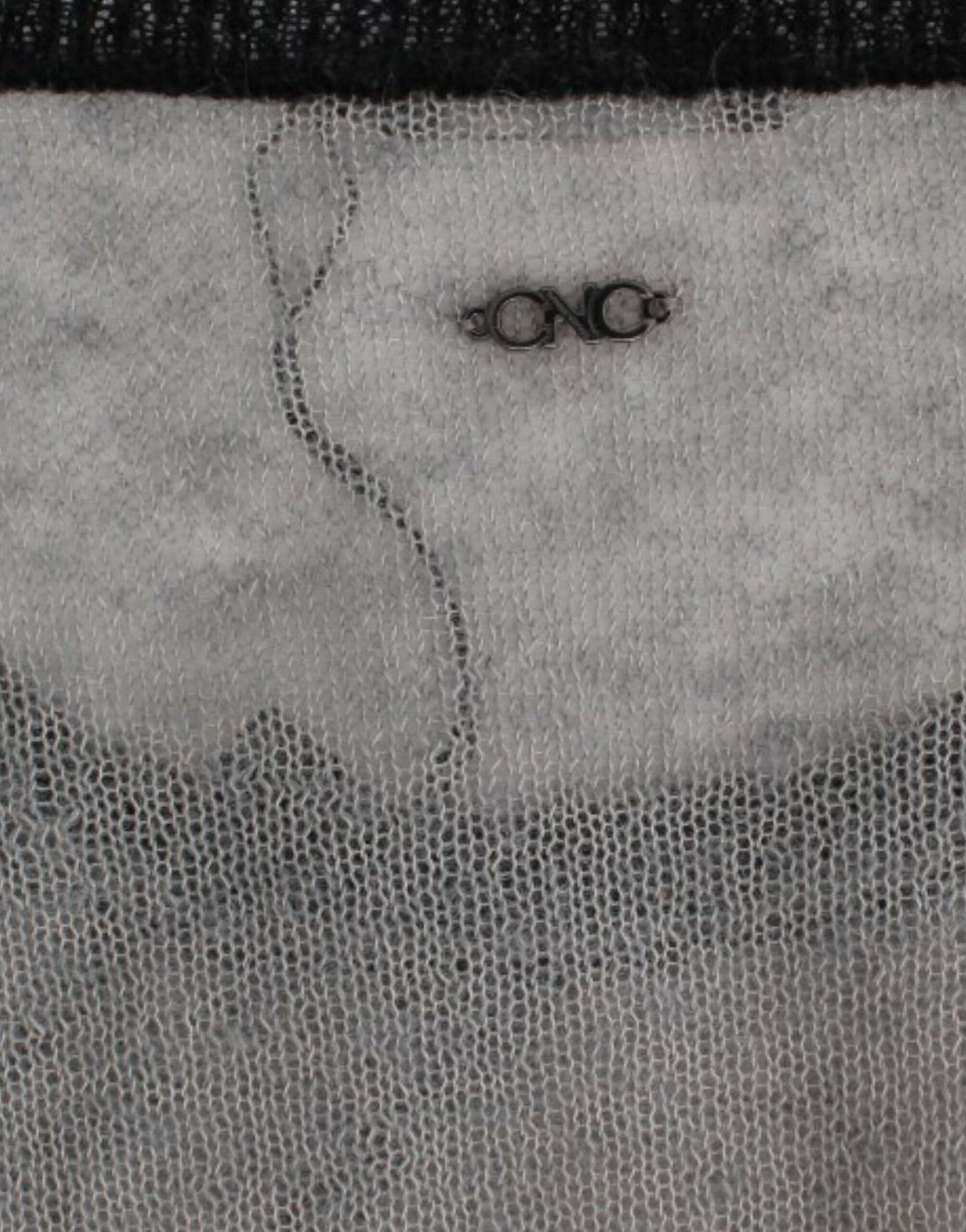 - Chic Asymmetric Embellished Knit Sweater