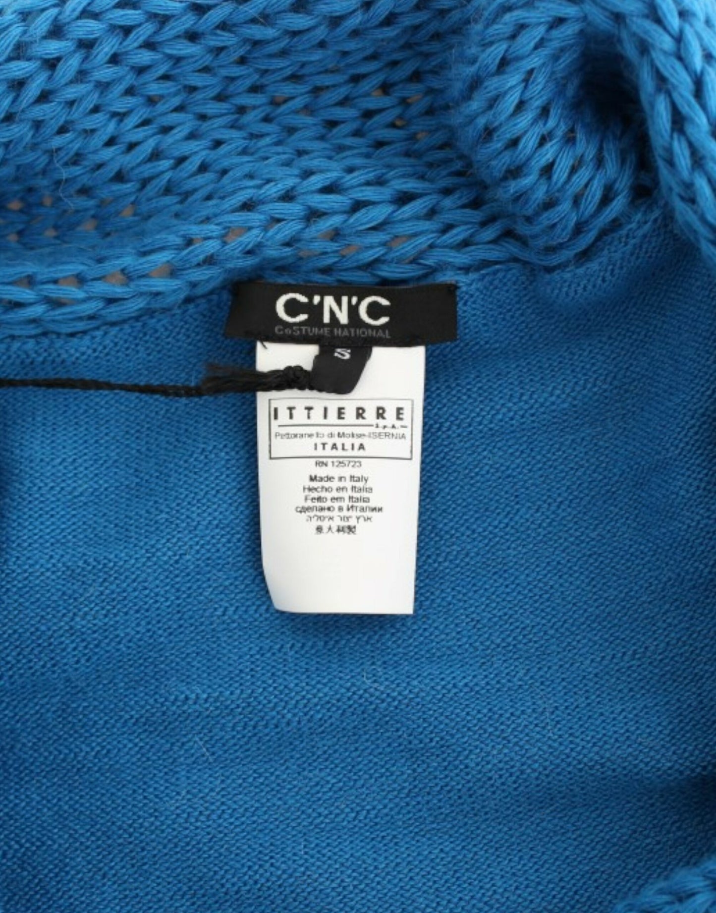 - Cozy Scoop Neck Blue Knit Sweater