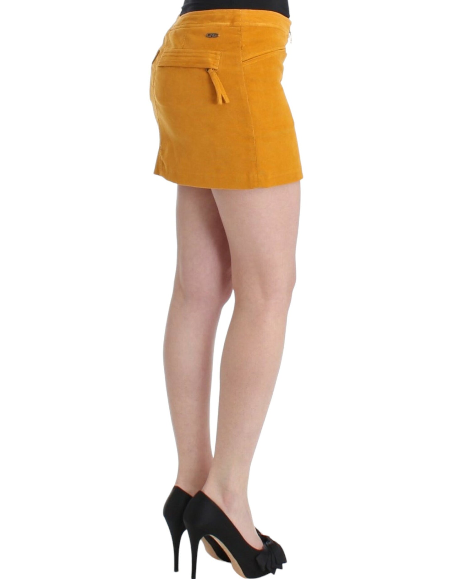 - Chic Yellow Corduroy Mini Skirt