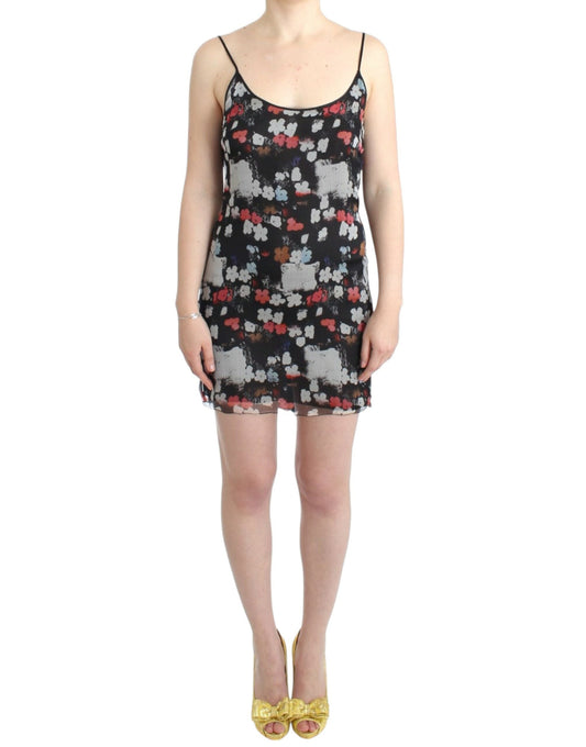 - Multicolor Silk Floral Mini Dress