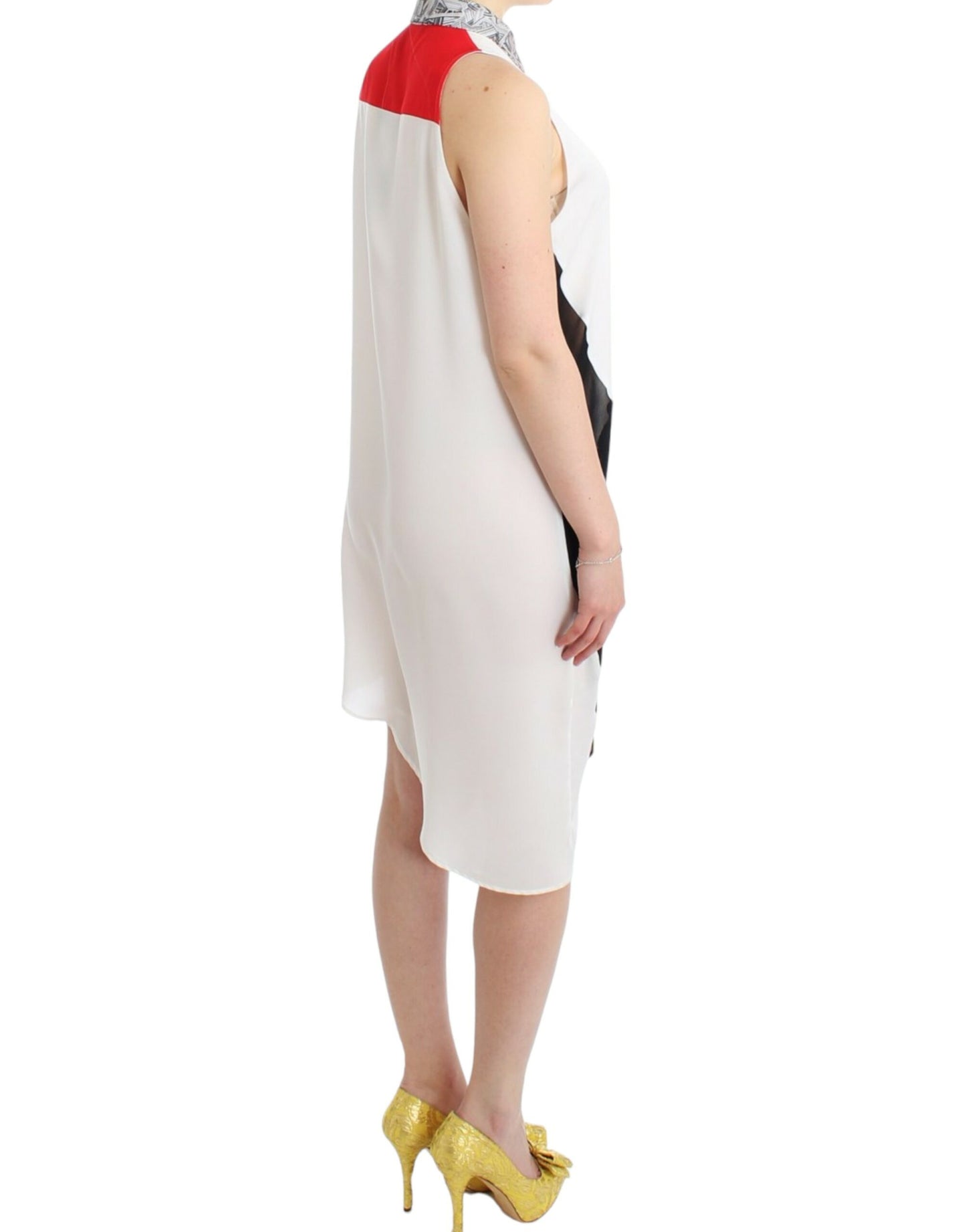 - Asymmetric Hem Button-Up Shirt Dress