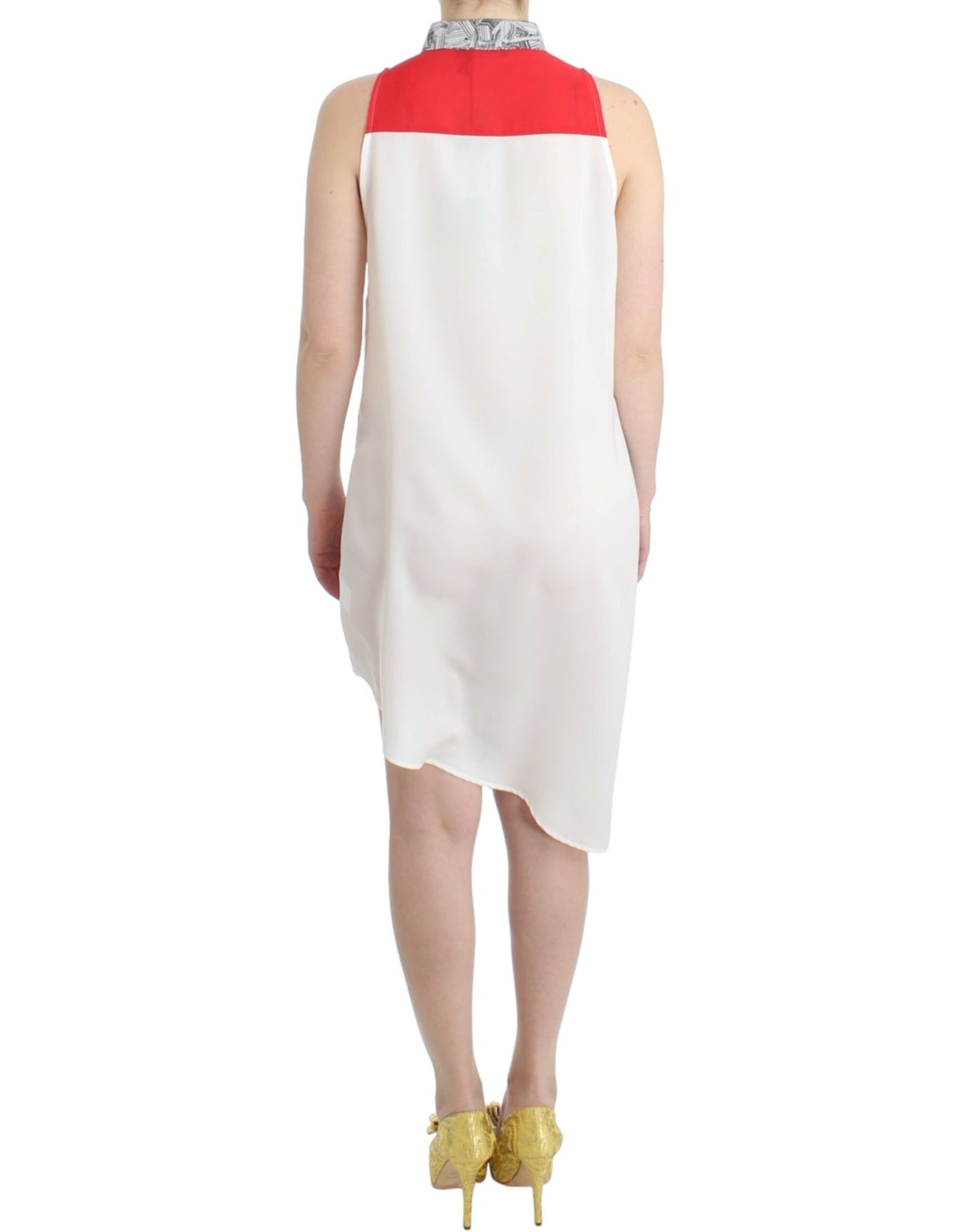 - Asymmetric Hem Button-Up Shirt Dress