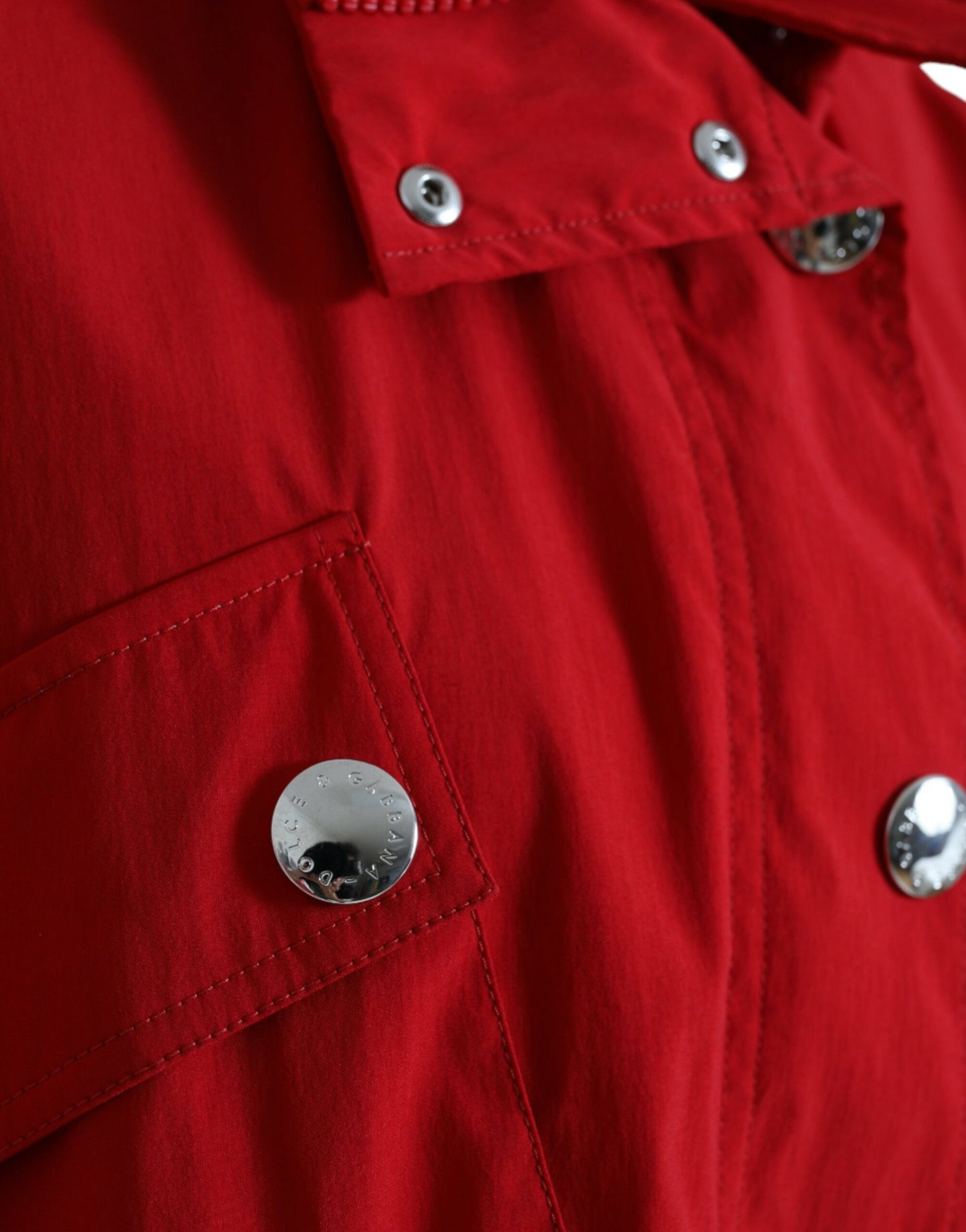 - Elegant Red Long Sleeve Jacket