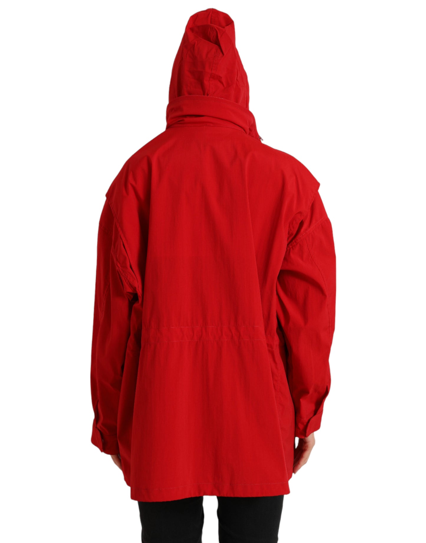 - Elegant Red Long Sleeve Jacket