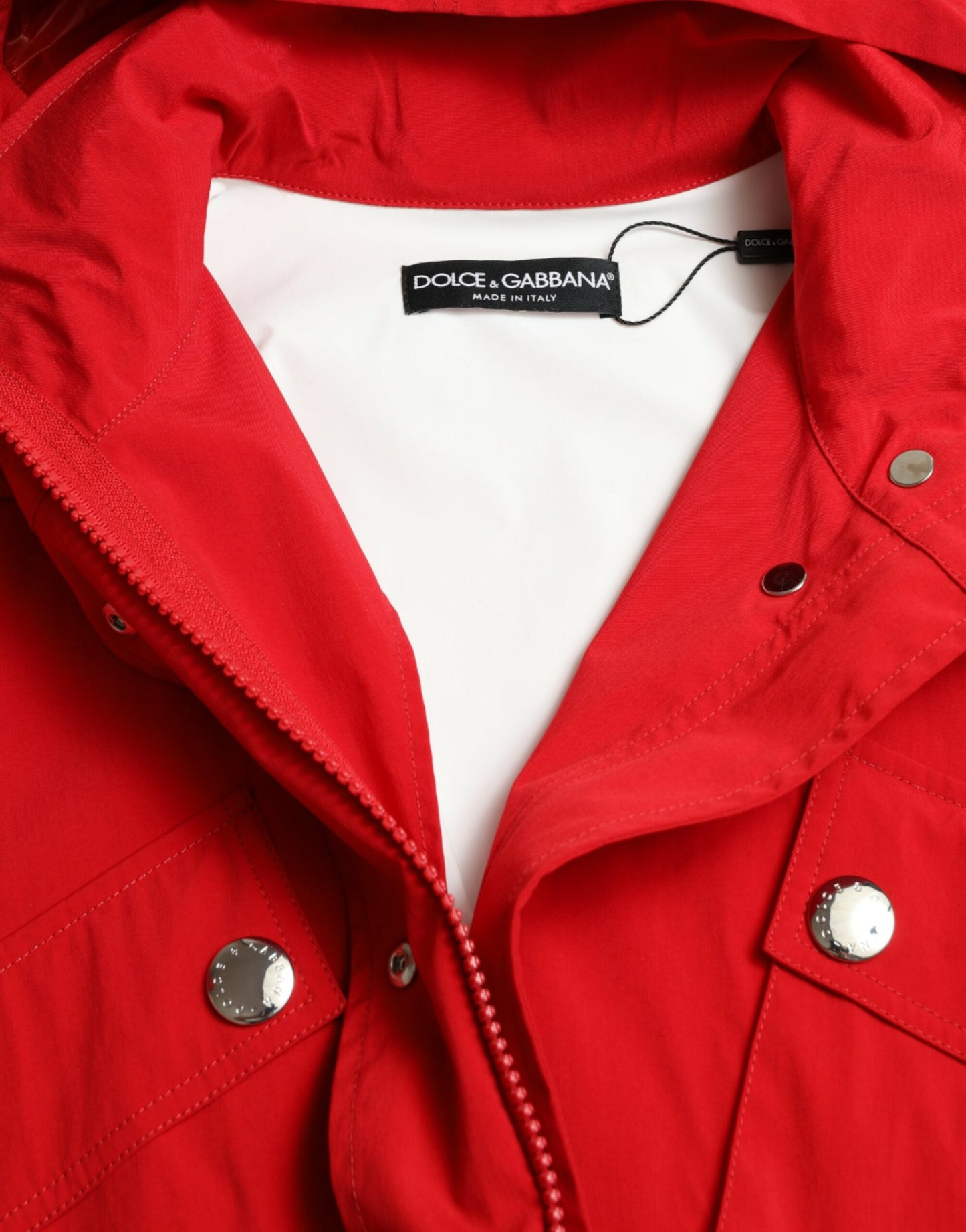 - Elegant Red Long Sleeve Jacket