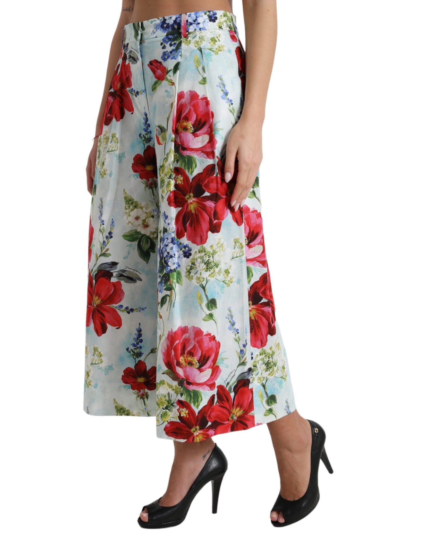 - Floral High Waist Wide Leg Pants