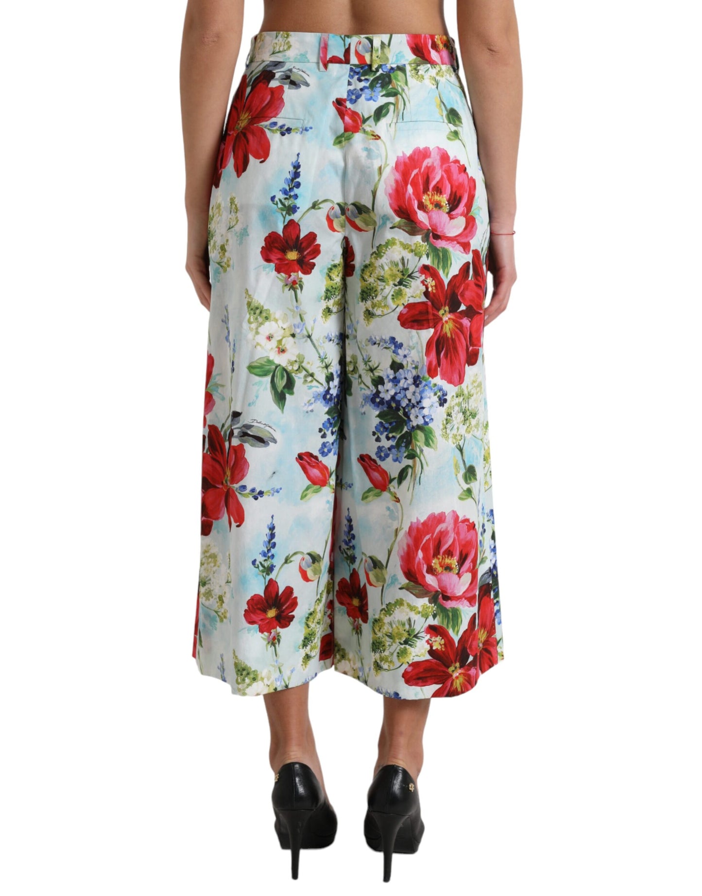 - Floral High Waist Wide Leg Pants