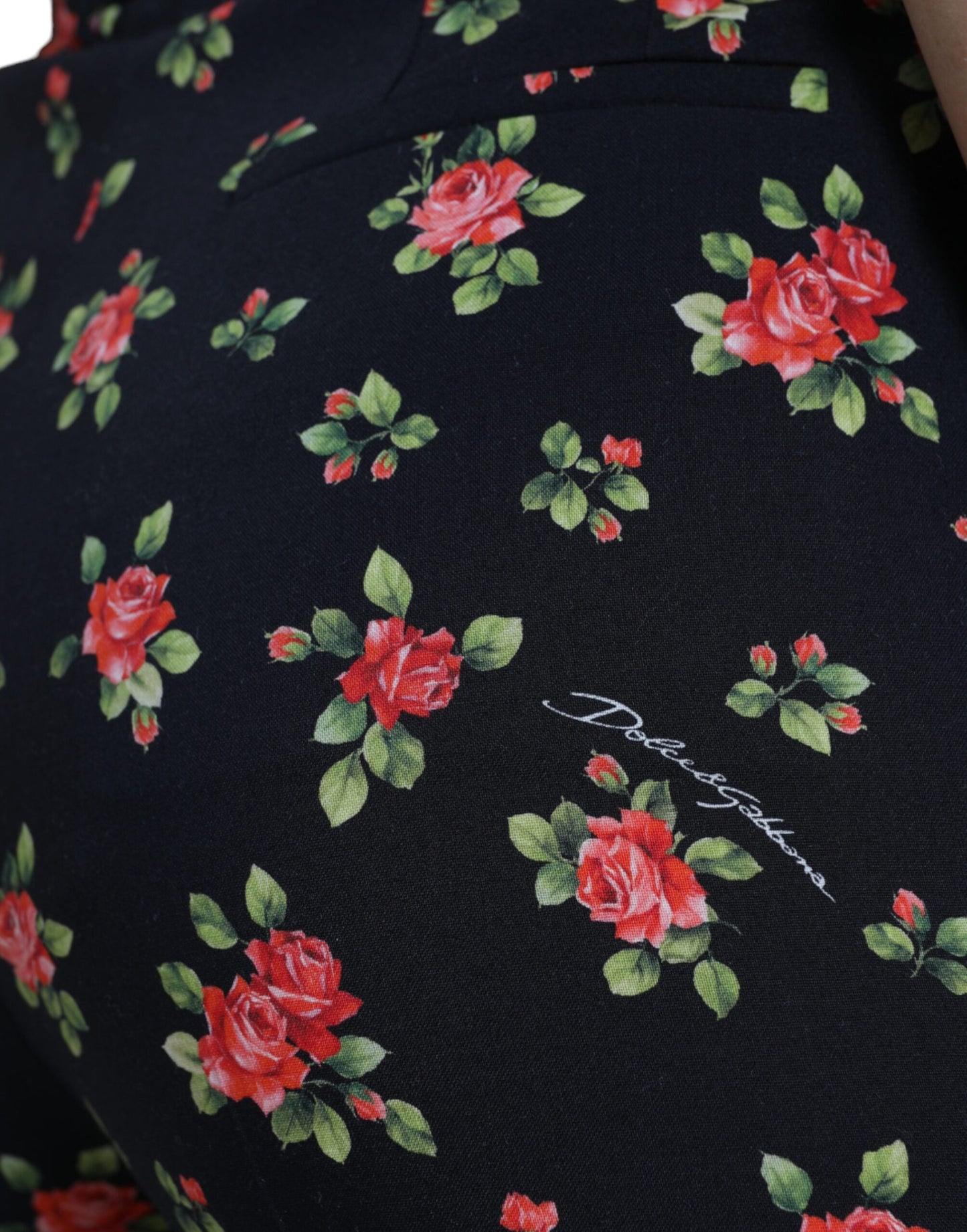 - Elegant High-Waist Floral Tapered Pants