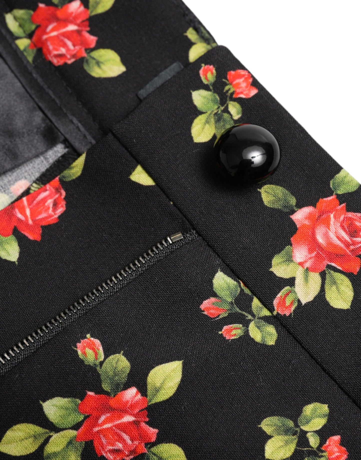 - Elegant High-Waist Floral Tapered Pants