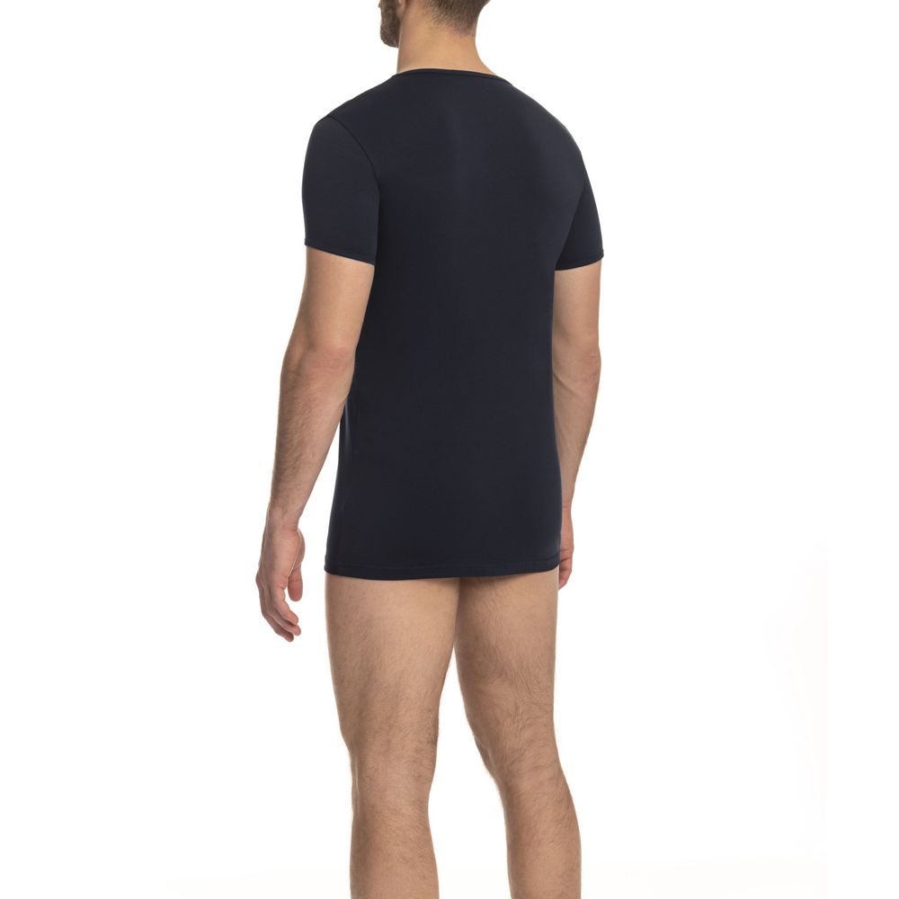 - Blue Cotton Men T-Shirt