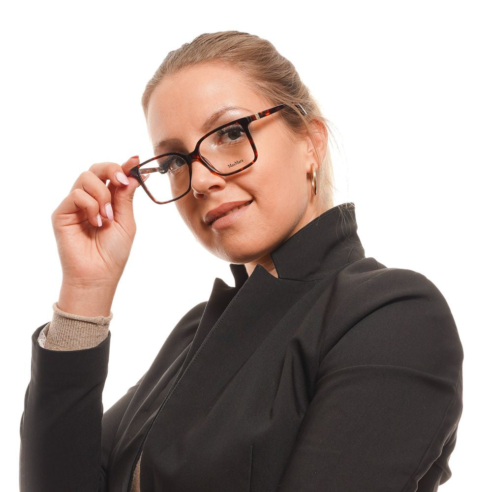 Max Mara Women’s Optical Frames – Brown Square Design, 54mm