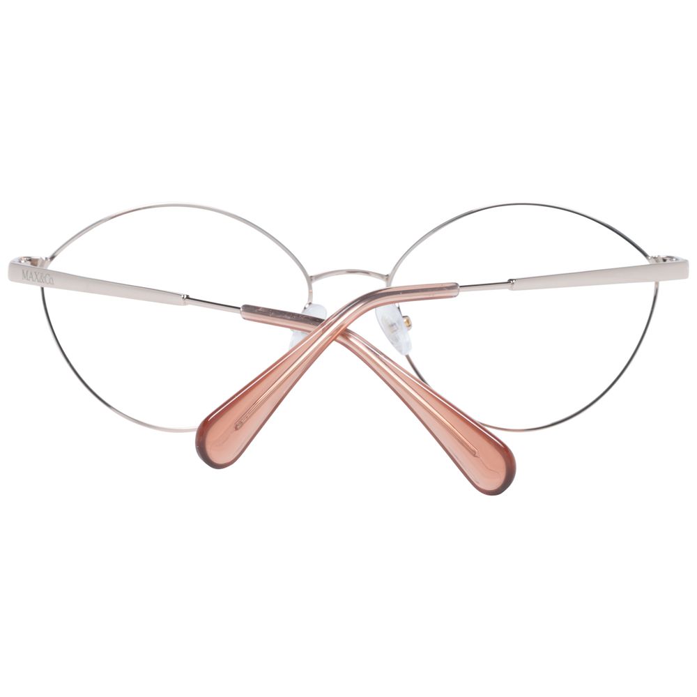 Max & Co Women’s Optical Glasses – Rose Gold Round Frame, 55mm