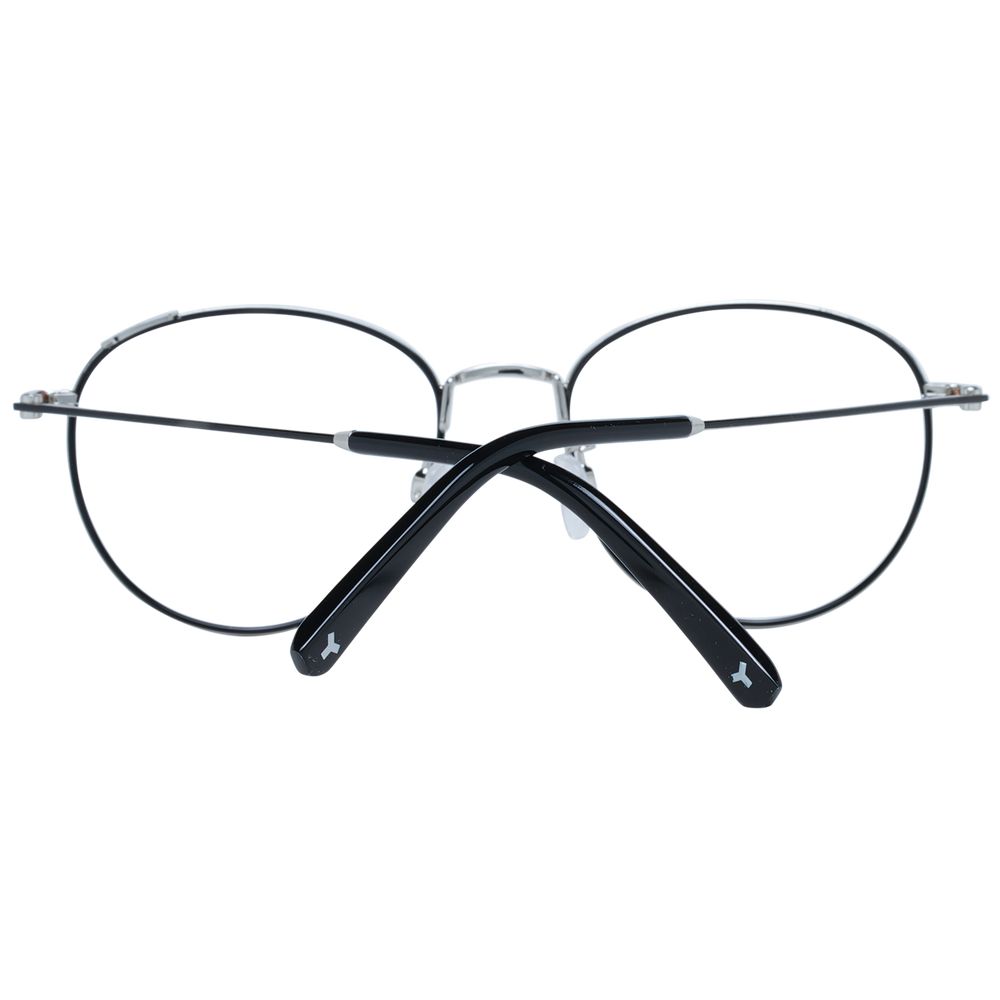 Bally Black Unisex Optical Frames - Round Full-Rim Design