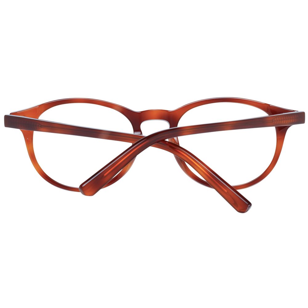 Bally Unisex Brown Optical Frames – Round Plastic Style