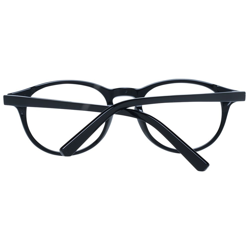 Bally Black Unisex Optical Frames – Round Full-Rim Design