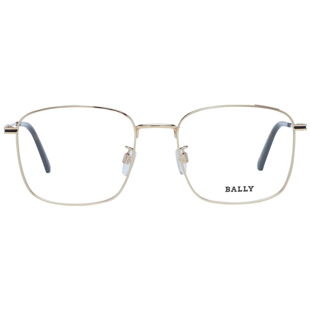 Bally Gold Men’s Optical Frames – Square Full-Rim Design