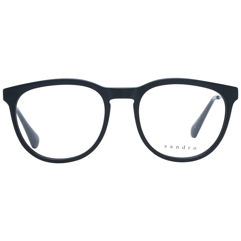 Sandro Black Men Optical Frames – Round Full-Rim Design