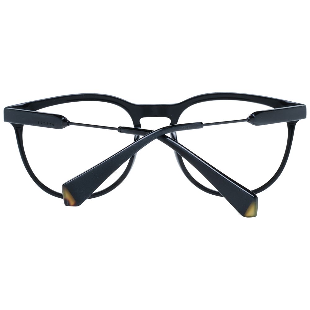 Sandro Black Men Optical Frames – Round Full-Rim Design