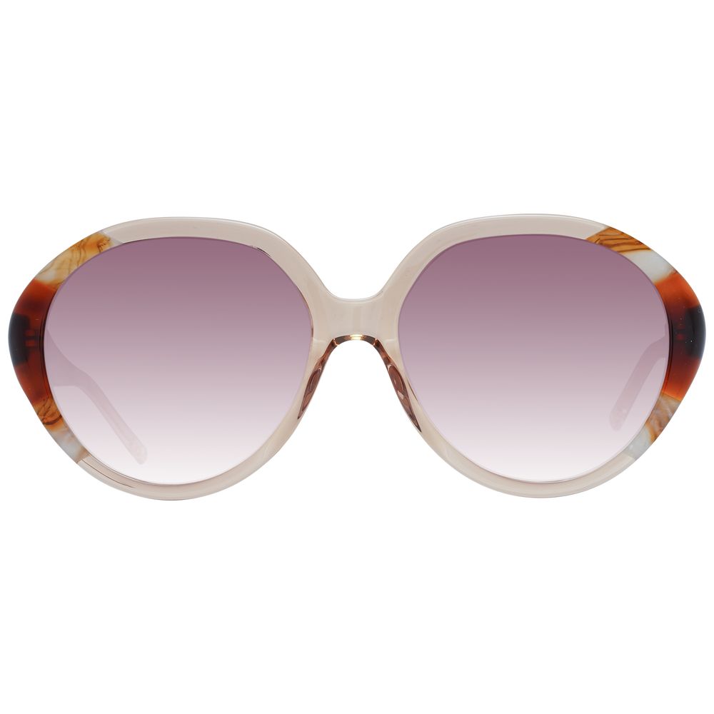 Scotch & Soda Women’s Sunglasses – Brown Round Frame with Gradient Lenses, 58mm