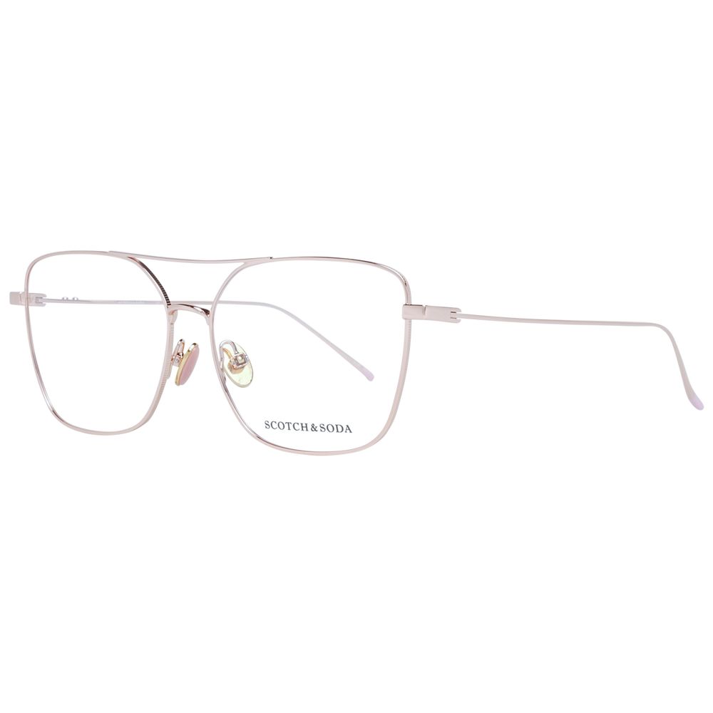 Scotch & Soda Women’s Optical Glasses – Gold Square Frame, 55mm