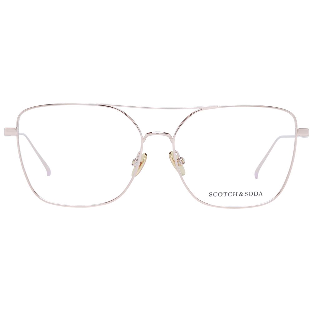 Scotch & Soda Women’s Optical Glasses – Gold Square Frame, 55mm