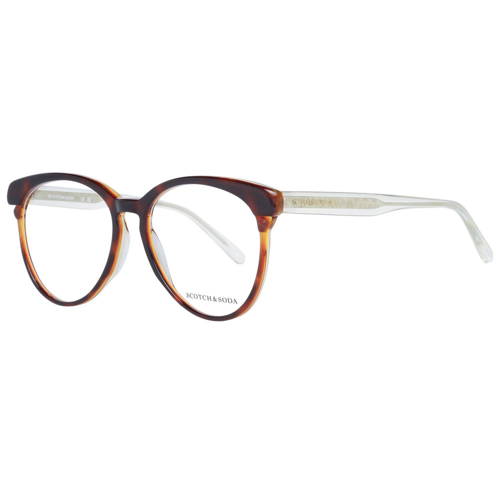 Scotch & Soda Women’s Optical Glasses – Brown Round Frame, 55mm