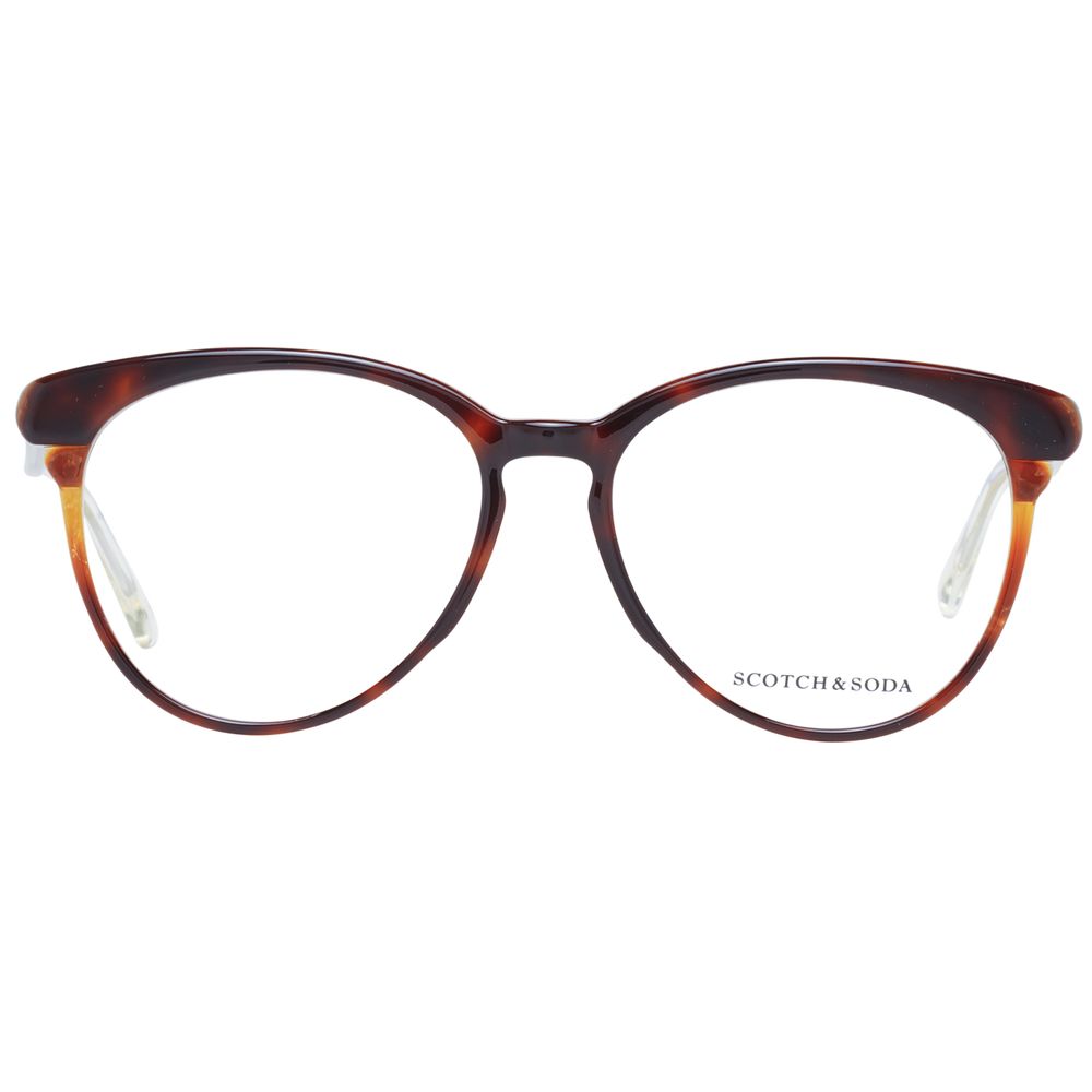 Scotch & Soda Women’s Optical Glasses – Brown Round Frame, 55mm