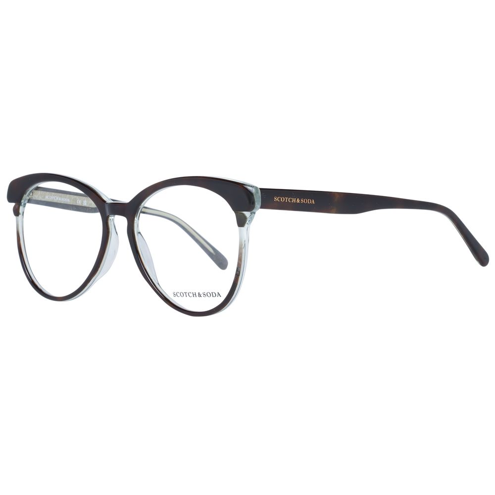 Scotch & Soda Women’s Optical Glasses – Brown Round Frame, 55mm
