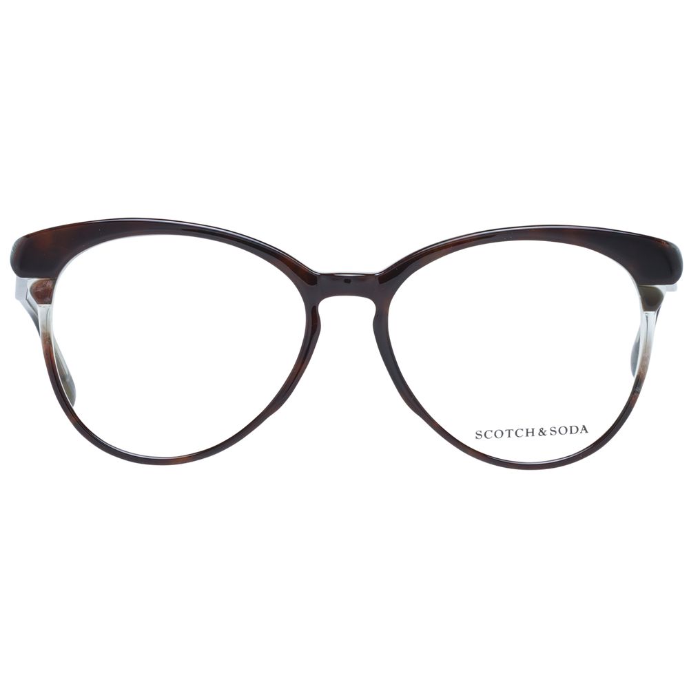 Scotch & Soda Women’s Optical Glasses – Brown Round Frame, 55mm