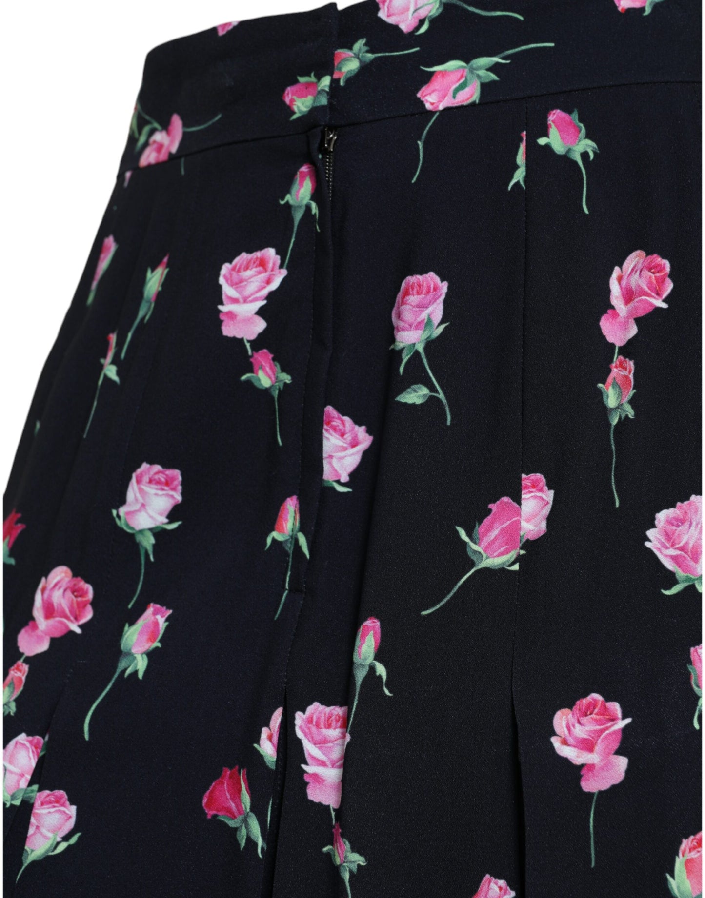 - Elegant Floral A-Line Knee-Length Skirt