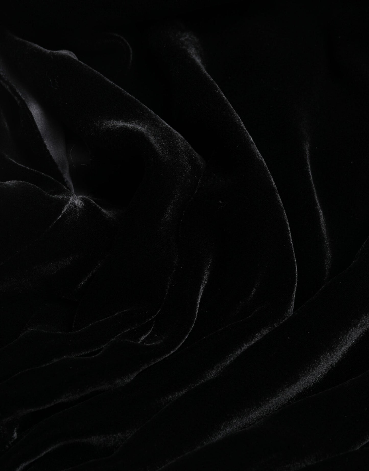 Dolce & Gabbana Black Velvet Exaggerated Shoulder Top