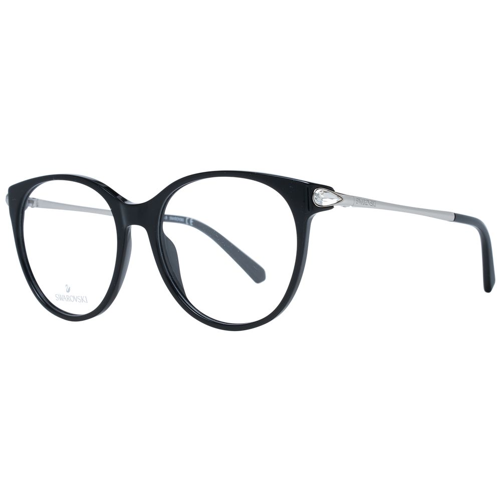 Swarovski Women’s Optical Frames – Black Round Frame, 53mm
