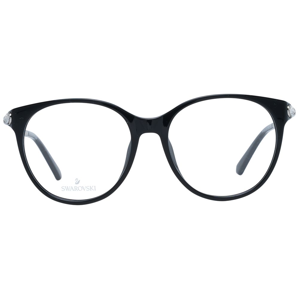 Swarovski Women’s Optical Frames – Black Round Frame, 53mm
