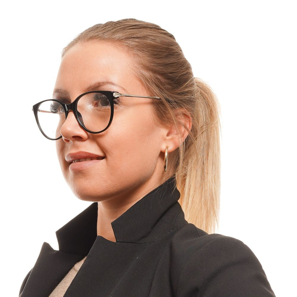 Swarovski Women’s Optical Frames – Black Round Frame, 53mm