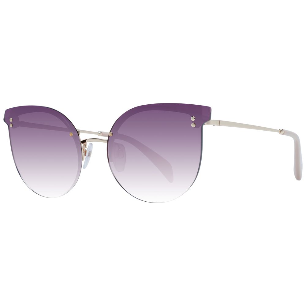 Maje Gold Women’s Sunglasses – Cat Eye Frame with Pink Gradient Lenses, 58mm