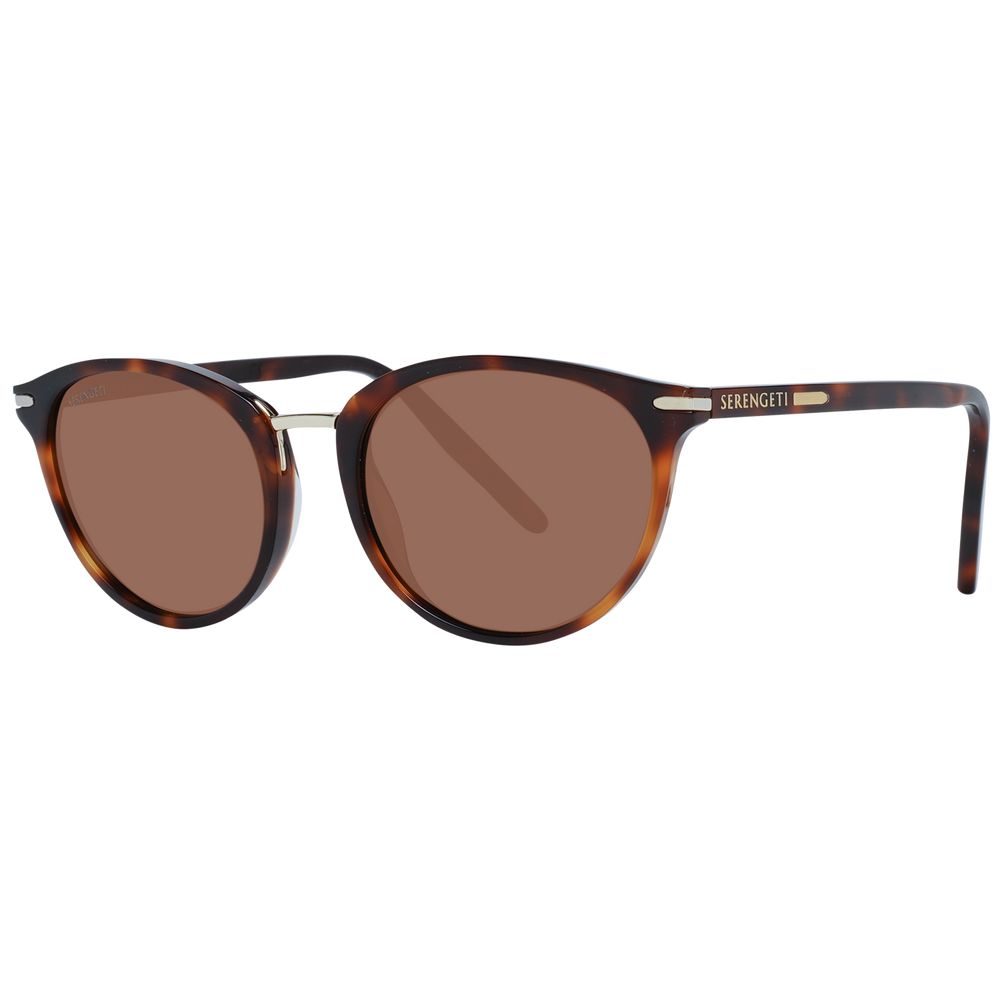Serengeti Brown Women’s Sunglasses – Chic Oval Frame with Polarized Lenses, 54mm