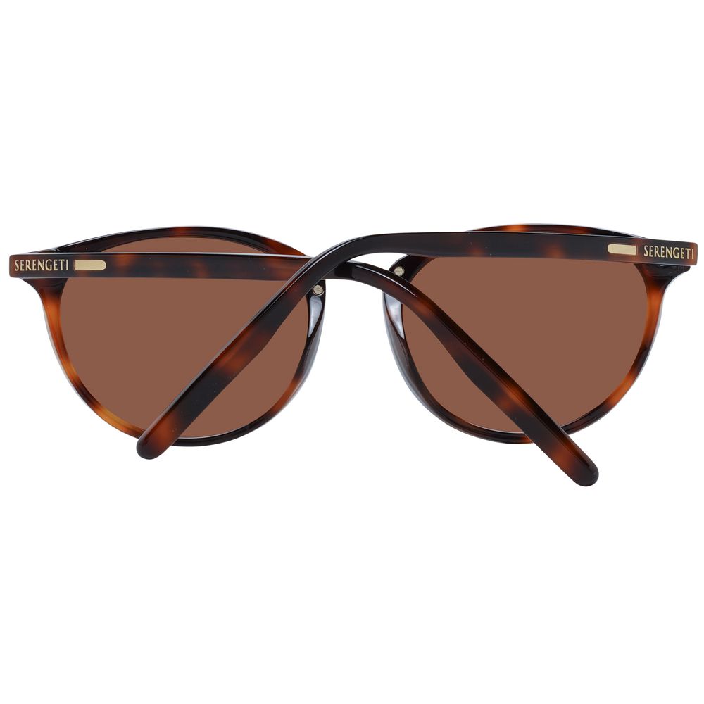 Serengeti Brown Women’s Sunglasses – Chic Oval Frame with Polarized Lenses, 54mm