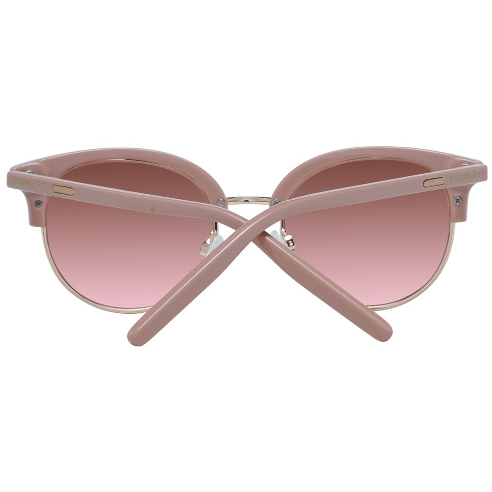 Serengeti Pink Women’s Sunglasses – Rose Butterfly Frame with Brown Gradient Lenses, 50mm