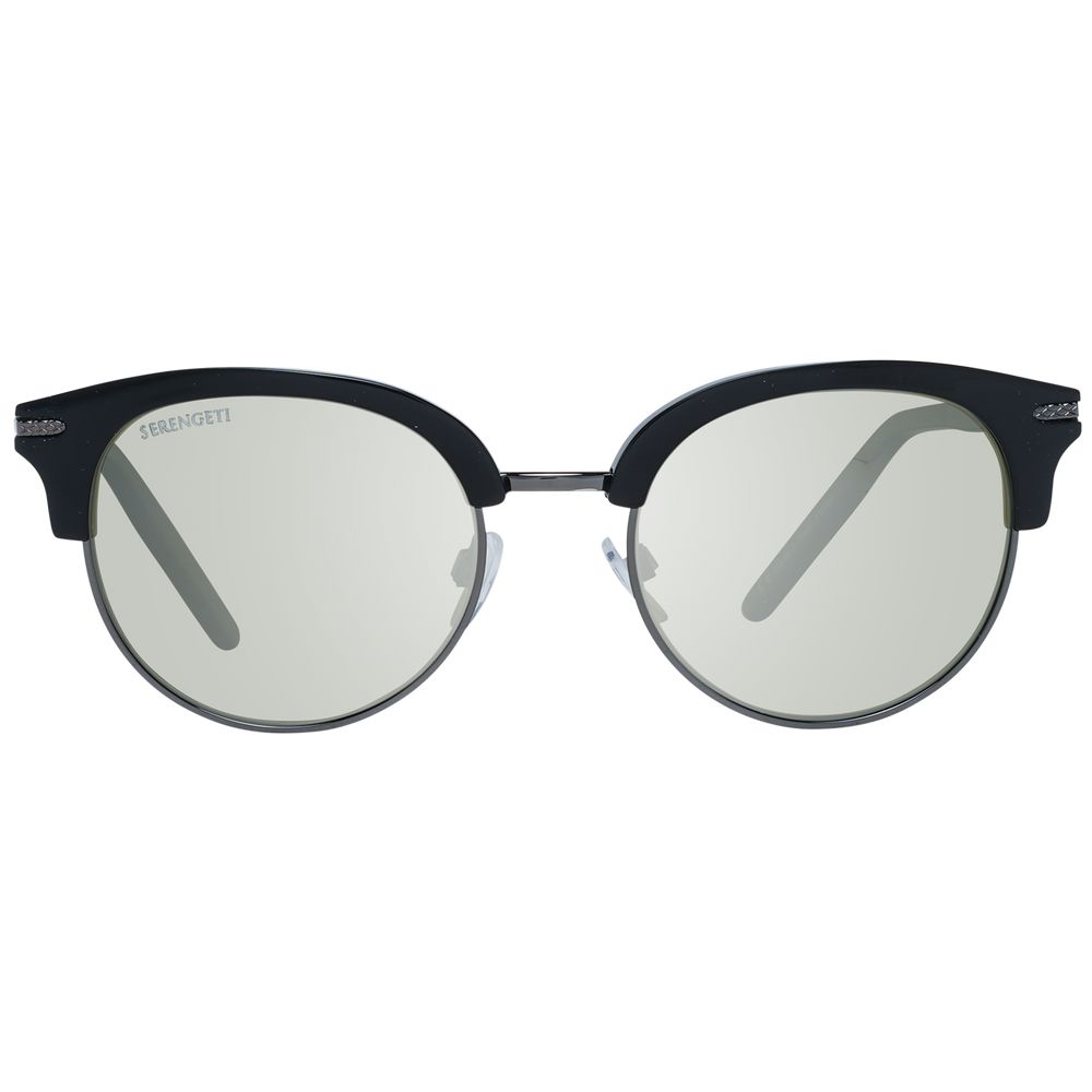 Serengeti Women’s Sunglasses – Black Frame with Green Polarized Lenses, 50mm