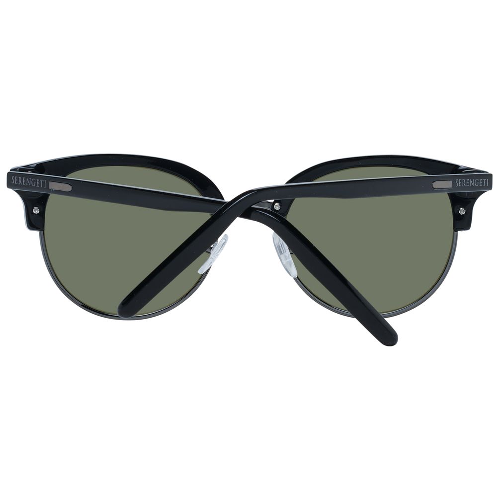 Serengeti Women’s Sunglasses – Black Frame with Green Polarized Lenses, 50mm
