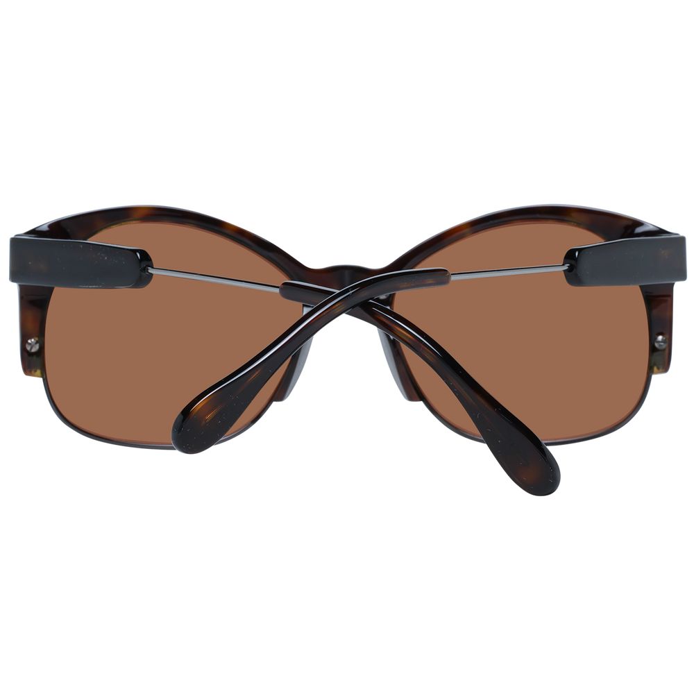 Serengeti Unisex Sunglasses – Brown Round Frame with Polarized Lenses